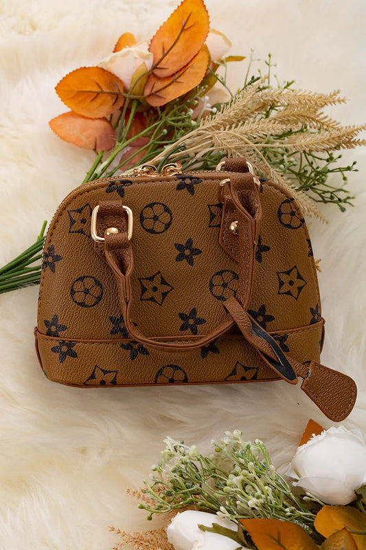 Brown Star Design Purse